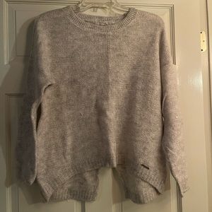 A&F grey oversized sweater w/slit- size S